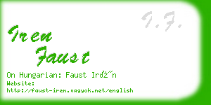 iren faust business card